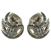 SJ2459 - Black Diamond Brown Diamond Earrings in 18 Karat White Gold Setting