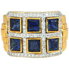 SJ3283 - Blue Sapphire 2.67 Carat with Diamond 0.72 Carat Ring in 18 Karat Gold Settings