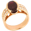 SJ2465 - Ruby 3.20 Carat with Diamond 0.58 Carat Ring Set in 18 Karat Pink Gold Settings