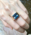 SJ6172 - London Blue Topaz Ring Set in 18 Karat Gold Settings