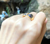 SJ1309 - Blue Sapphire with Diamond Ring Set in 18 Karat Gold Settings
