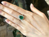 SJ1800 - Emerald with Diamond Ring Set in 18 Karat Gold Settings