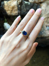 SJ6040 - Blue Sapphire Ring Set in 18 Karat Gold Settings