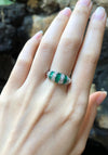 SJ1930 - Emerald with Diamond Ring Set in 18 Karat White Gold Settings