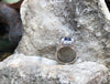 SJ1469 - Blue Sapphire with Diamond Ring Set in 18 Karat White Gold Settings