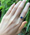 SJ6066 - Blue Sapphire with Diamond Ring Set in 18 Karat Gold Settings