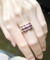JR4715A - Ruby & Diamond Ring Set in 18 Karat Gold Setting