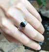 SJ1949 - Blue Sapphire with Diamond Ring Set in 18 Karat Gold Settings