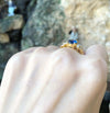 JR13322Z - Blue Sapphire & Diamond Ring Set in 18 Karat Gold Settings