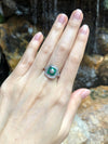 SJ2047 - Emerald with Diamond Ring Set in 18 Karat White Gold Settings
