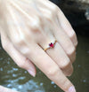 JR0468R - Ruby & Diamond Ring Set in 18 Karat Gold Setting
