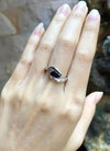 SJ6041 - Blue Sapphire Ring Set in 18 Karat White Gold Settings