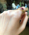 SJ1946 - Ruby with Diamond Ring Set in 18 Karat Gold Settings