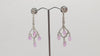 SJ1146 - Pink Sapphire with Diamond Earrings Set in 18 Karat White Gold Settings