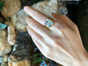 SJ1900 - Aquamarine Ring Set in 18 Karat Gold Settings