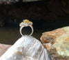 SJ2366 - Yellow Sapphire with Diamond Ring Set in 18 Karat White Gold