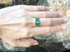 SJ1346 - Emerald with Diamond Ring Set in 18 Karat Gold Settings