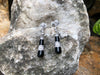 SJ6181 - Onyx with Diamond Earrings Set in 18 Karat White Gold Settings