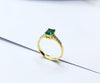 JR0616W - Emerald & Diamond Ring Set in 18 Karat Gold Setting