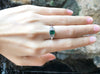 JR1154T - Emerald & Diamond Ring Set in 18 Karat White Gold Setting