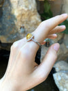 SJ2546 - Heart Shape Yellow Sapphire with Diamond Ring Set in 18 Karat White Gold