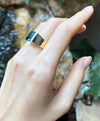 SJ6172 - London Blue Topaz Ring Set in 18 Karat Gold Settings