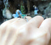 SJ1177 - Emerald with Diamond Ring Set in Platinum 950 Settings
