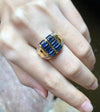 SJ1808 - Blue Sapphire with Diamond Ring Set in 18 Karat Gold Settings