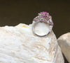SJ1426 - Pink Sapphire with Diamond Ring Set in 18 Karat White Gold Settings