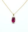 SJ2886 - Ruby with Diamond Pendant Set in 18 Karat Gold Settings