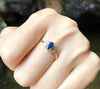 SJ1208 - Blue Sapphire with Diamond Ring Set in 18 Karat Gold Settings