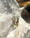 SJ1900 - Aquamarine Ring Set in 18 Karat Gold Settings