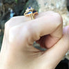 JR0214P - Blue Sapphire & Diamond Ring Set in 18 Karat Gold Setting
