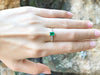 JR0616W - Emerald & Diamond Ring Set in 18 Karat Gold Setting