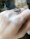 SJ1788 - Ruby with Diamond Ring Set in 18 Karat White Gold Setting