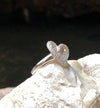 SJ1227 - Diamond Heart Ring Set in 18 Karat White Gold Settings