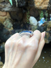 SJ2238 - Blue Sapphire with Diamond Ring Set in 18 Karat White Gold Settings