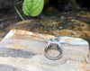 SJ1469 - Blue Sapphire with Diamond Ring Set in 18 Karat White Gold Settings