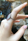 SJ1788 - Ruby with Diamond Ring Set in 18 Karat White Gold Setting