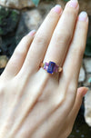 SJ2026 - Tanzanite with Pink Sapphire Ring Set in 18 Karat Rose Gold Settings