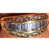 SJ2869 - Custom Ring Tsavorite Baguette and Yellow Diamond in 18K