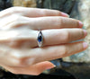 SJ1914 - Blue Sapphire with Diamond Ring Set in 18 Karat White Gold Settings