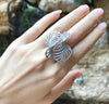 SJ1428 - Diamond Ring Set in 18 Karat White Gold Settings