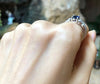 SJ1446 - Blue Sapphire with Diamond Ring Set in 18 Karat White Gold Settings