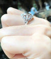 SJ1186 - Green Sapphire with Diamond Ring Set in 18 Karat White Gold Settings