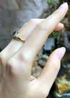 SJ1451 - Blue Sapphire with Diamond Ring Set in 18 Karat Gold Settings