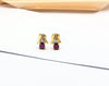 SJ1220 - Ruby with Diamond Earrings Set in 18 Karat Gold Settings