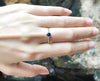 JR0657R - Blue Sapphire & Diamond Ring Set in 18 Karat Gold Setting