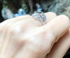 SJ1186 - Green Sapphire with Diamond Ring Set in 18 Karat White Gold Settings