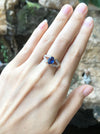 SJ1326 - Blue Sapphire with Diamond Ring Set in 18 Karat Gold Settings